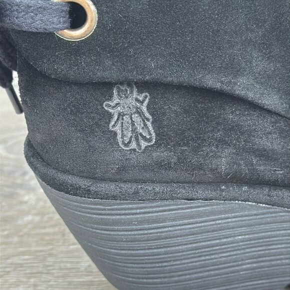 Fly London Yebi Black Suede Women’s Size 8.5/EU 39 Wrap Wedge Ankle Bootie - Picture 11 of 11